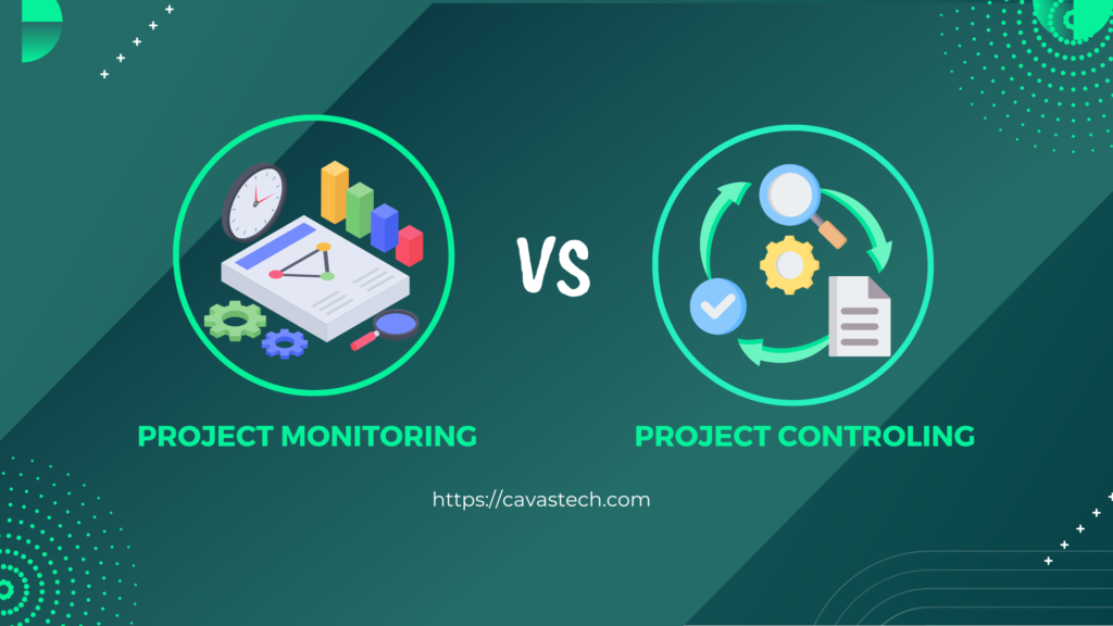 Difference between project monitoring and controlling
